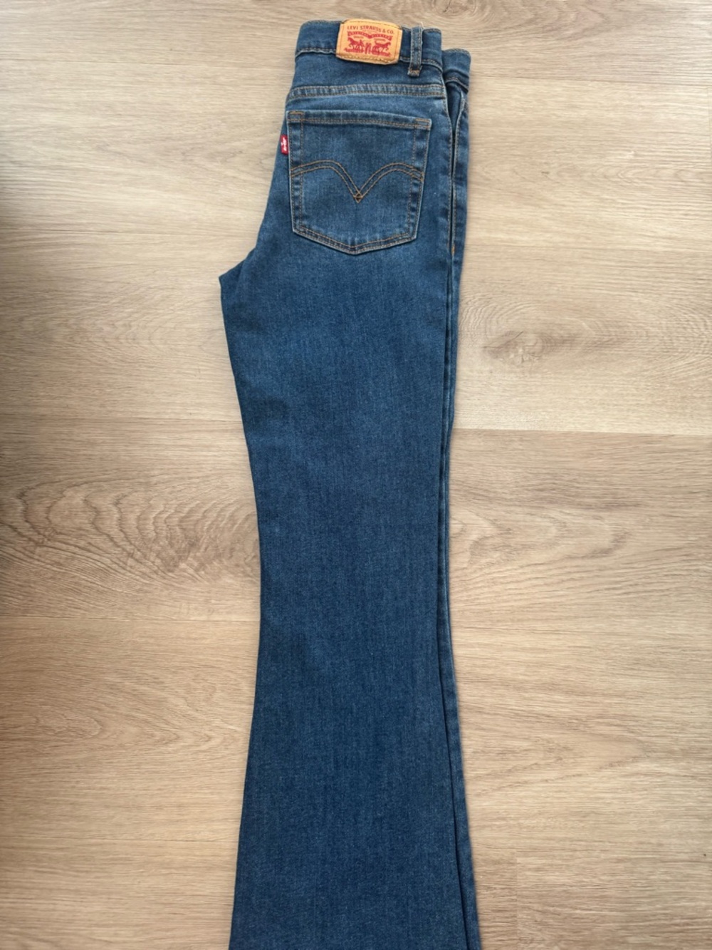 Levi's Girls Flare Jeans - Deep Blue Wash Size12
